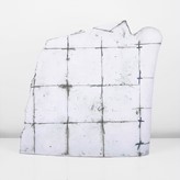 A white stoneware tall standing form made by Gordon Baldwin in 1986 sold at auction by Maak Contemporary Ceramics