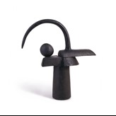 A dark manganese stoneware sculptural form made by Ruth Duckworth in 1993 sold at auction by Maak Contemporary Ceramics