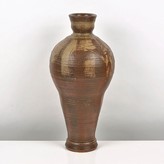 A brown stoneware vessel made by R J Washington in 1981 sold at auction by Maak Contemporary Ceramics