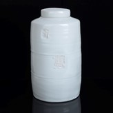 A pale blue celadon porcelain lidded jar made by Edmund de Waal in 1997 sold at auction by Maak Contemporary Ceramics