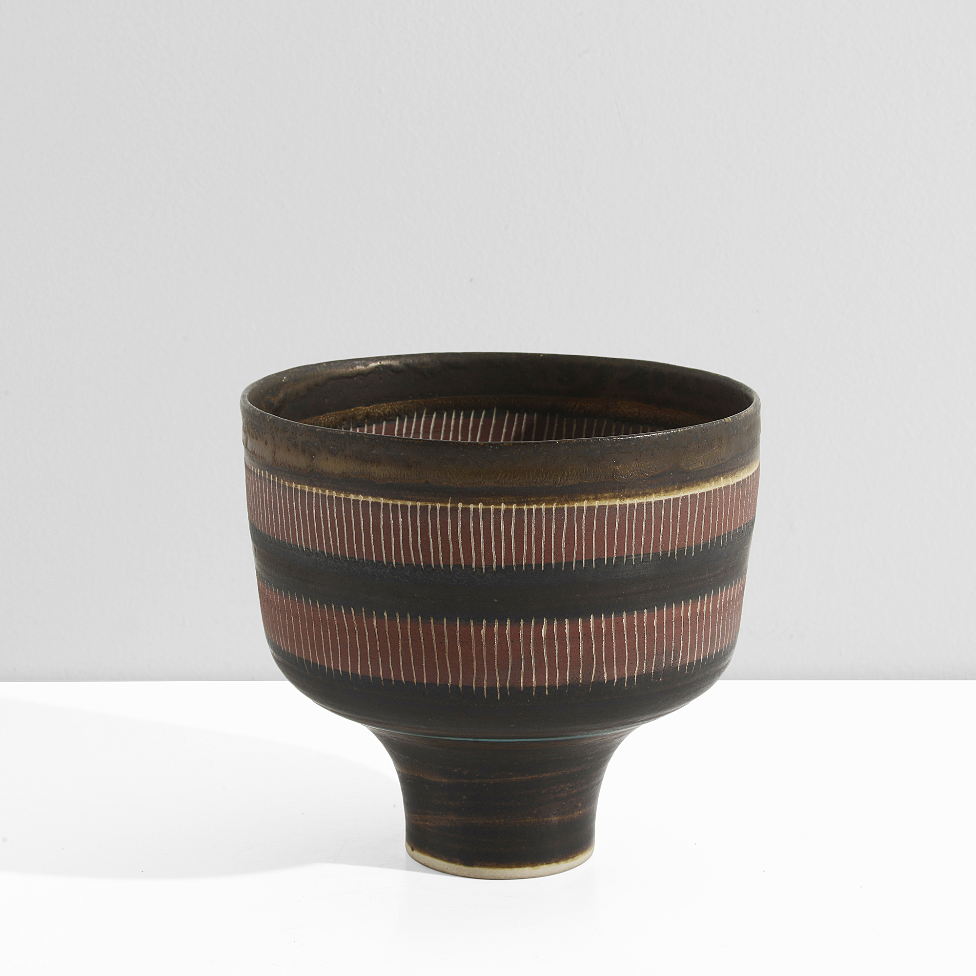A porcelain bowl made by Lucie Rie in circa 1970