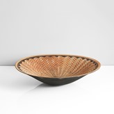 Beate Andersen large ceramic geometric patterned terracotta open bowl sold at Maak Auction