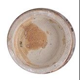 Incised RJW and date on a vase made by Robert J Washington in 1966