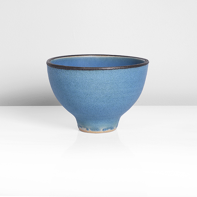 A turquoise stoneware small bowl made by Abdo Nagi sold at auction by Maak