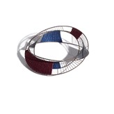 A steel and cotton bangle bracelet made by David Poston in circa 2010