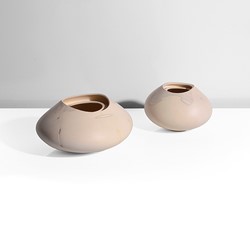 Two holly 'inner rimmed vessels' made by Liam Flynn