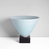 A blue porcelain sculpture made by Fukami Sueharu sold at auction by Maak