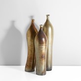 Maak | Joanna Constantinidis ceramic stoneware, each with highly lustrous surface in gold, bronze, copper and pewter tones with a soft iron speckle, impressed C seals