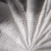 Impressed maker's mark and date on a porcelain gourd vase made by Andrew Wicks