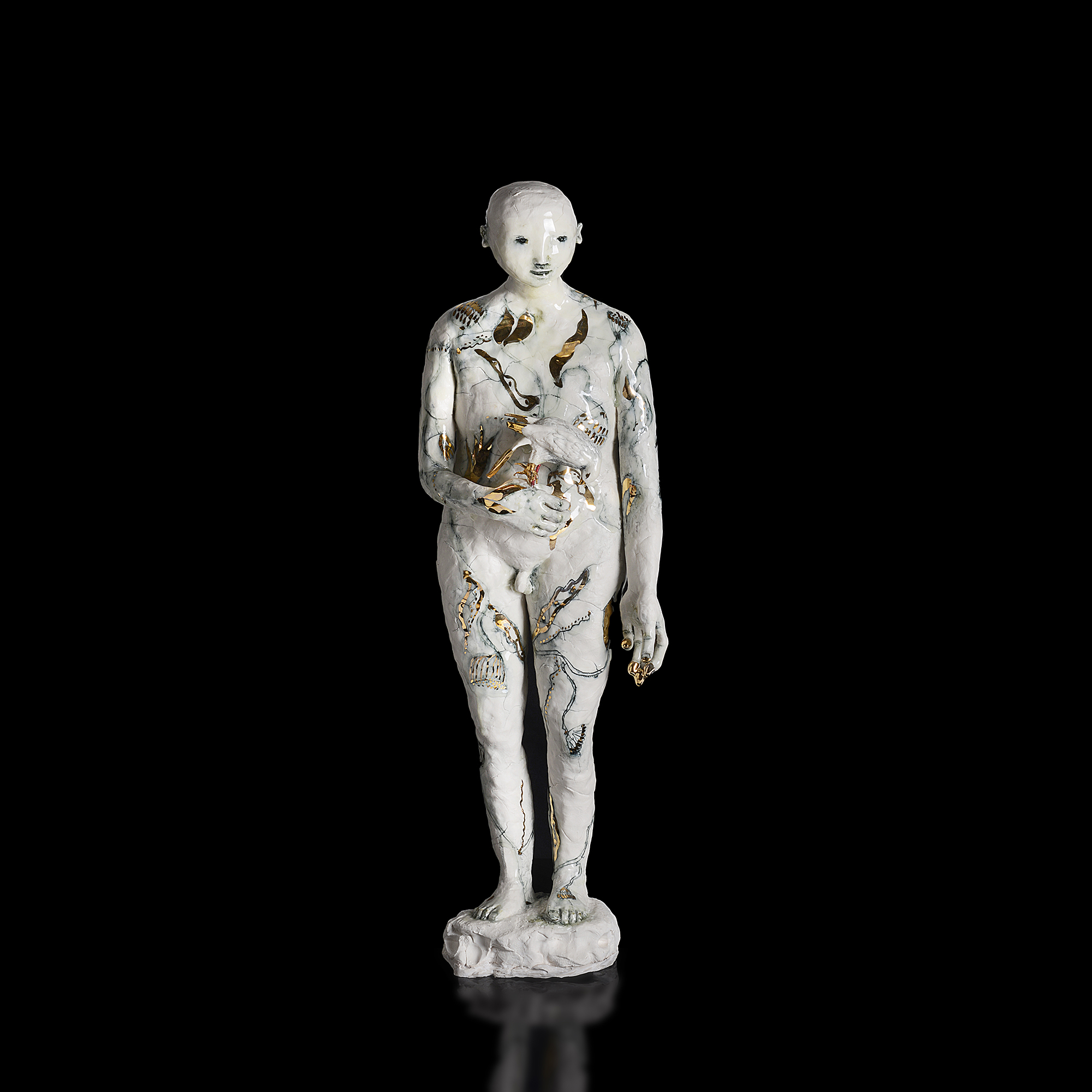 A porcelain figure 'Boy Hunter IV' made by Claire Curneen sold at auction by Maak