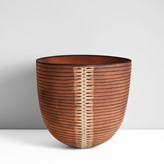 Beate Andersen large ceramic geometric patterned terracotta bowl sold at Maak Auction