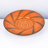 An orange earthenware bowl made by Duncan Ross sold at auction by Maak Contemporary Ceramics