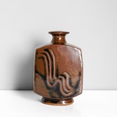 A bottle vase made by Bernard Leach in circa 1960 sold at auction by Maak