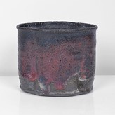 A purple stoneware oval pot made by Gutte Eriksen in circa 1995 sold at auction by Maak Contemporary Ceramics