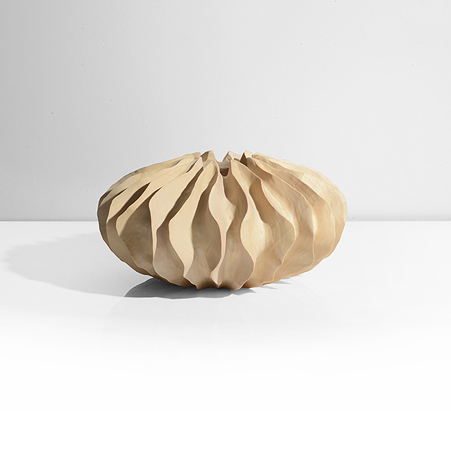 A bleached maple vessel made by Marc Ricourt in 2007