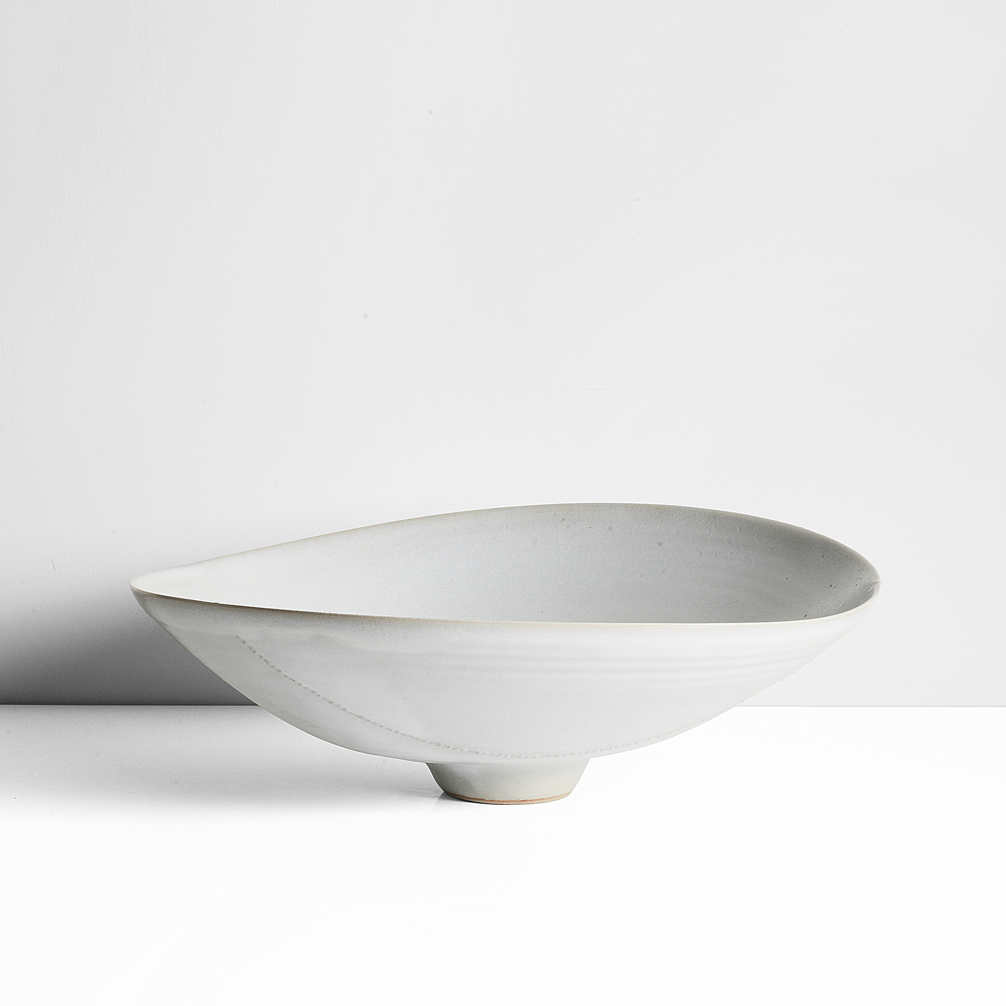 A blue chun stoneware poem bowl made by Rupert Spira